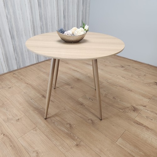 Oak effect round dining - effect, table