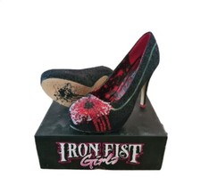 Iron Fist Bleeder Poppy Flower Platform Heels Shoes UK 7 US 9 EUR 40 Barely Worn