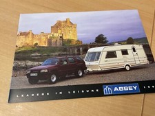 1995 ABBEY  CARAVANS SALES BROCHURE  AS SHOWN