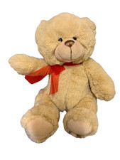 Cream Teddy Bear with ribbon