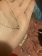 Tiffany & Co. Elsa Peretti Diamond By The Yard Single diamond Pendant in Silver