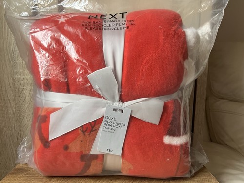 Red santa pom - santa, throw