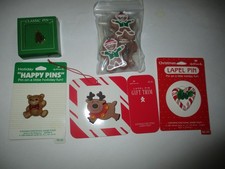Vintage Hallmark Christmas Lapel pins and button covers