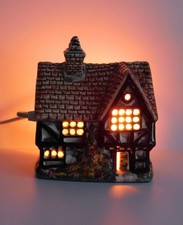 Derek Fowler Pottery London Ceramic Cottage Night Light Lamp