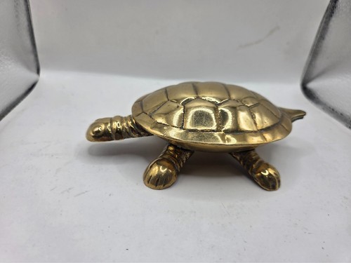 Vintage brass turtle - vintage,