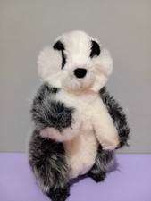 Furrytails Fluffy Black White Grey Badger Plush Toy Soft Toy