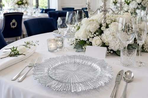 Luxury glass charger plates - glass,
