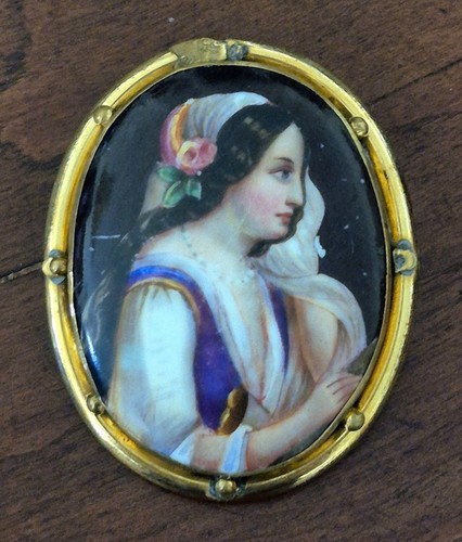 Victorian fine portrait broach - portrait,