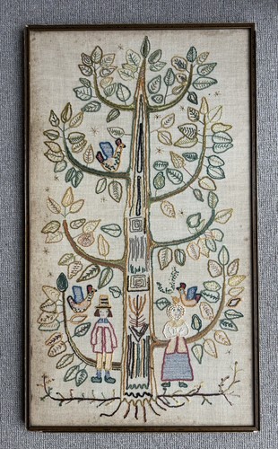 Antique folk art tree of - folk,