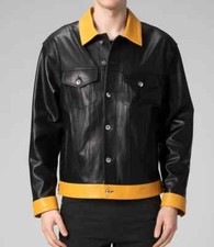 Abez Men's Black and Yellow