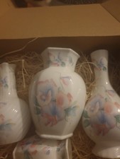 aynsley bone china vases brilliant condition 