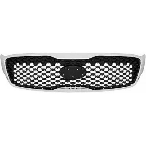 Radiator grille chrome black - radiator,