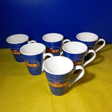 Set of 6 Nestlé Yorkie Blue Mugs Promotional Coffee Tea Cups – Made in China