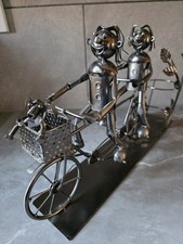 Novalty wine bottle holder Flame Homeware Lucy & Lee Tandem metal