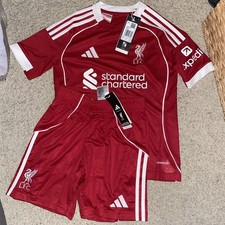 Adidas Liverpool FC Kids 2025 Home Size Age 9-10 Top And Bottoms BNWT L.F.C