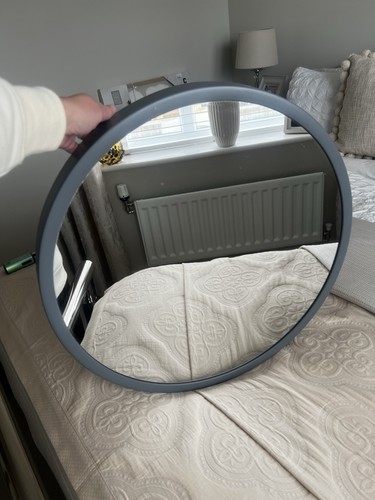 Large round dunelm wall mirror - wall,