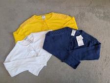 3 Cropped Cardigan Shrug Age 10 Years Vertbaudet Yellow Blue White