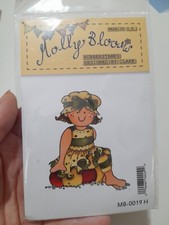 Lovely Little Molly Blooms Girl Craft Stamp Cardmaking Papercraft