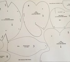 Teddy bear sewing pattern - pattern, by