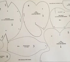 Teddy Bear Sewing Pattern By Sue Quinn. Traditional , Jointed. Approx 12”