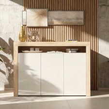 155cm Modern Oak Matt & White