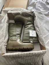 UGG Raincloud Tall Women's Sz 10 Burnt Olive Waterproof Rain Boots Fur Lined