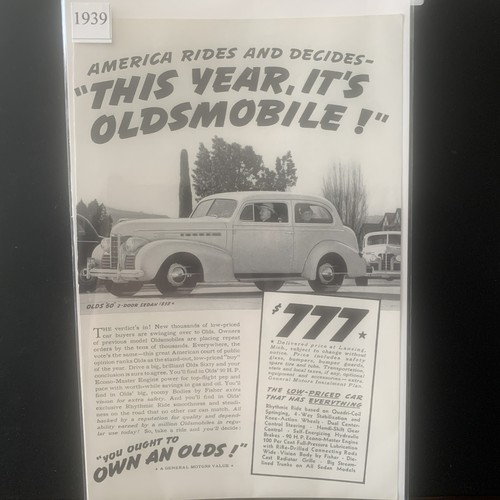 Vintage 1939 oldsmobile - vintage, olds