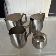 Vintage Alfra Alessi Stainless Steel Tea Coffee/tea Set Pot Jug Bowl