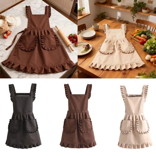 Retro ruffled apron - apron,, ideal