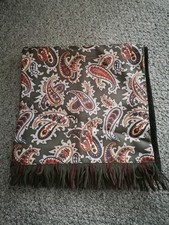 English Paisley Wool Silk Scarf vintage gents scarf