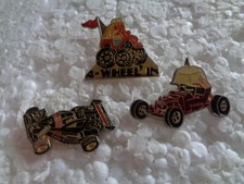 Job lot of 3 off road 4x4 vehicle beach buggy shaped metal lapel pins