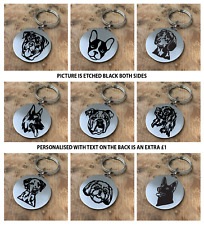 DOG BREED KEYRING KEYCHAIN FOB TAG MEMORIAL TRIBUTE STEEL PERSONALISED GIFT 1