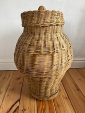 Vintage Wicker Ali Baba Laundry Basket
