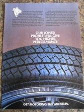 MICHELIN MX V LOW PROFILE RADIAL TYRES RALLY TREAD ADVERT APPROX A4 FILE M