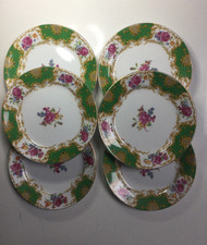6 x Ye Olde English Grosvenor Bone China Side Plates 7 1/4” Floral Vintage UK