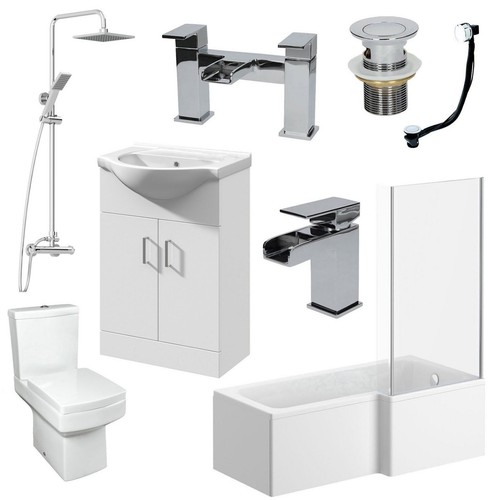 Complete bathroom suite - suite, l