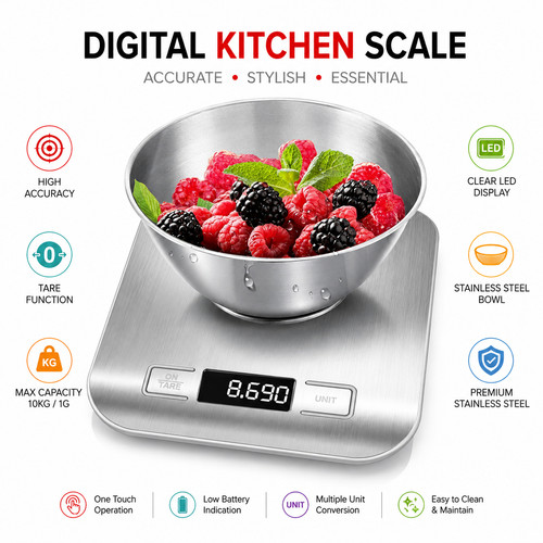 10kg stainless steel digital - stainless,