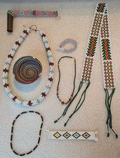 African Beaded Necklace, Bracelet, Belt, Wire Bowl Smoking Pipe Zulu Pondo Xhosa