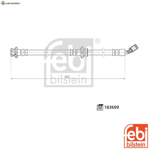 Brake hose 183699 for - hose, nissan