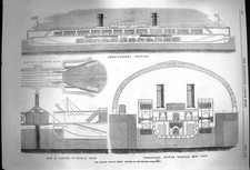 Original Old Antique Print