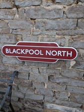 BLACKPOOL totem enamel sign