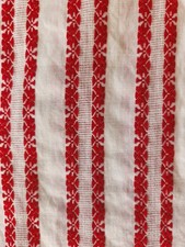 Vintage Red & White Textured
