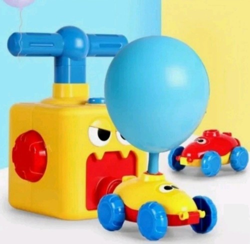 Balloon powered car race - balloon,