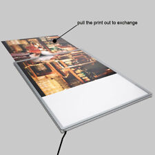 2 X A3 10mm Black Border Retail Menu Display LED Light Box Wall Mounted Frame