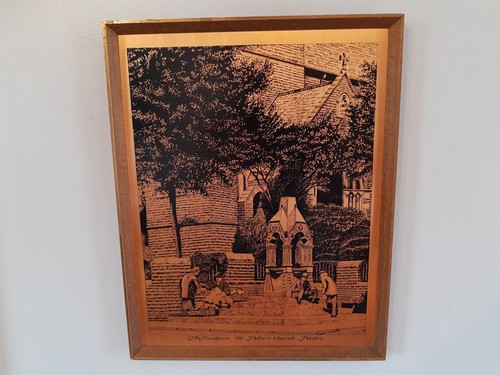 Wall hanging copper - wall, etching