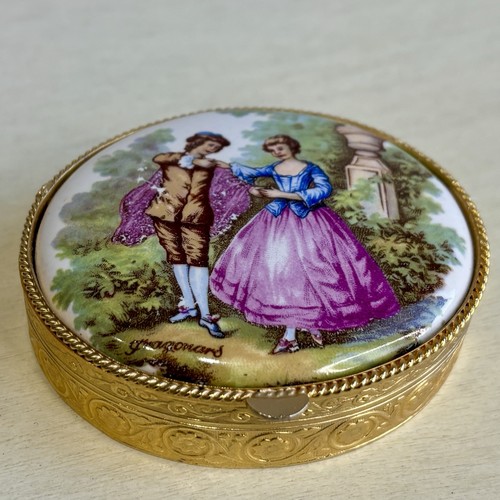 Limoges fragonard trinket - fragonard,