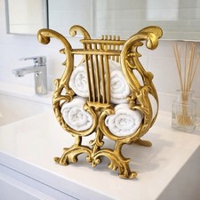 Vintage Cast Iron Lyre Towel