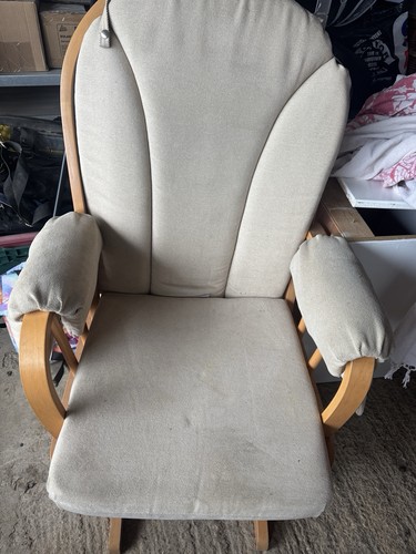 Cream washable recliner glider - washable,