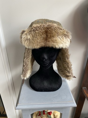 Harris tweed wool trappers - tweed, hat