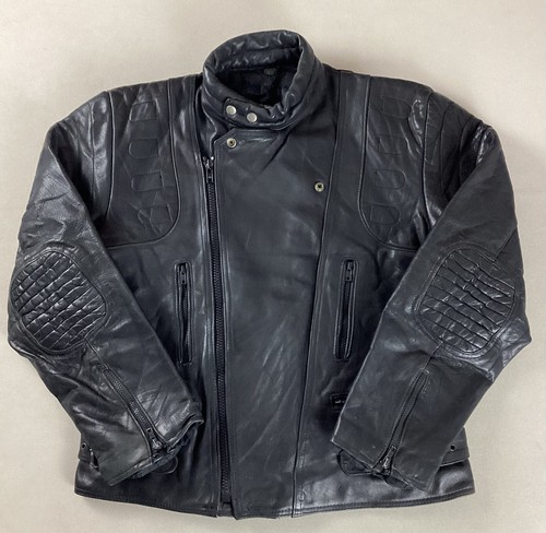Vintage leather biker - leather, jacket